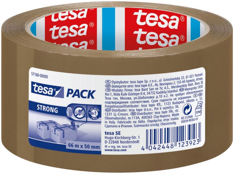 Taśma pakowa Tesa pack strong 50 mm x 66 m brązowa