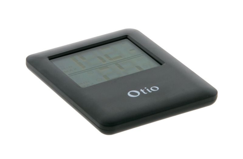Termometr elektroniczny Otio z higrometrem czarny