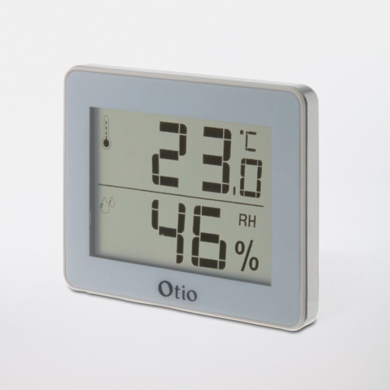 Termometr elektroniczny Otio z higrometrem duży biały