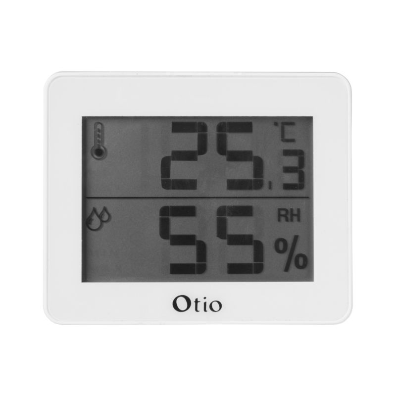 Termometr elektroniczny Otio z higrometrem duży biały