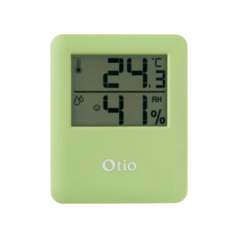 Termometr elektroniczny Otio z higrometrem zielony