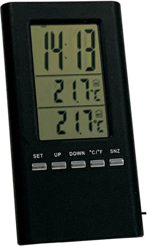 Termometr elektroniczny Terdens z zegarem 1614