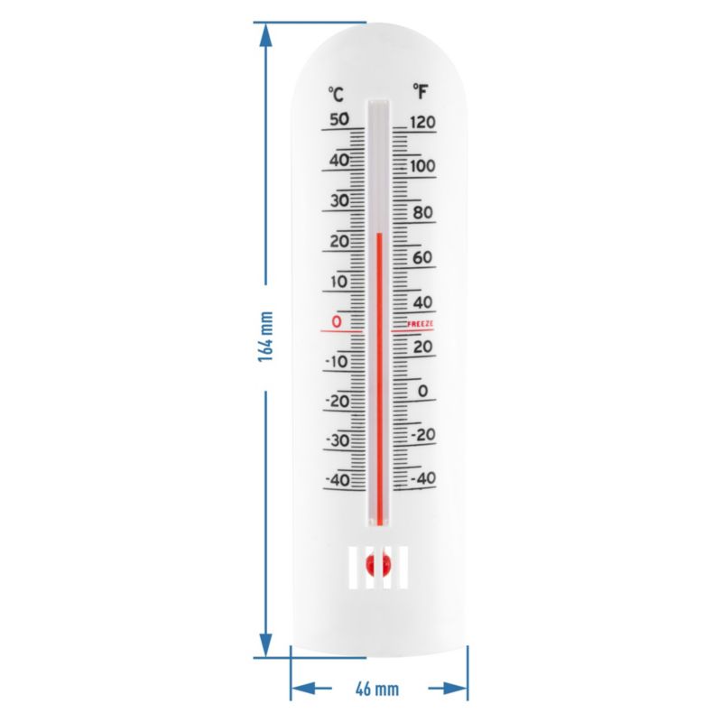 Termometr pokojowy uniwersalny 16 cm biały