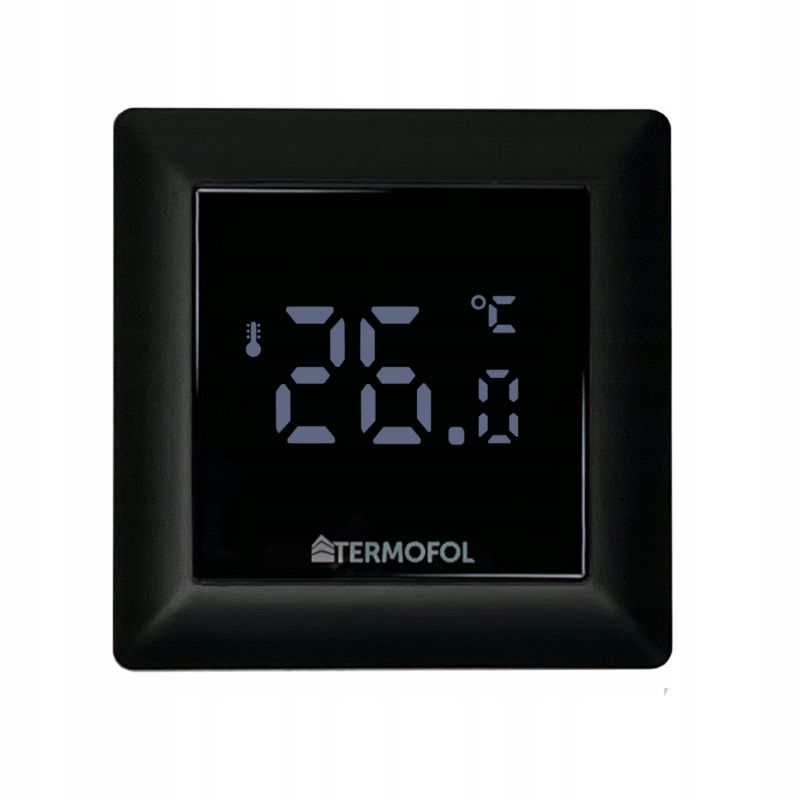 Termoregulator pokojowy TERMOFOL TF-H6 Black dotykowy IP31 czarny