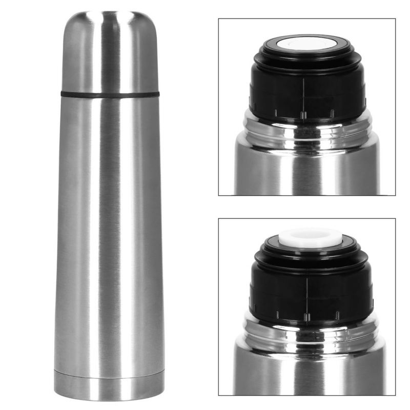 Termos do kawy i herbaty Springos 750 ml stal nierdzewna turystyczny srebrny 1 szt.