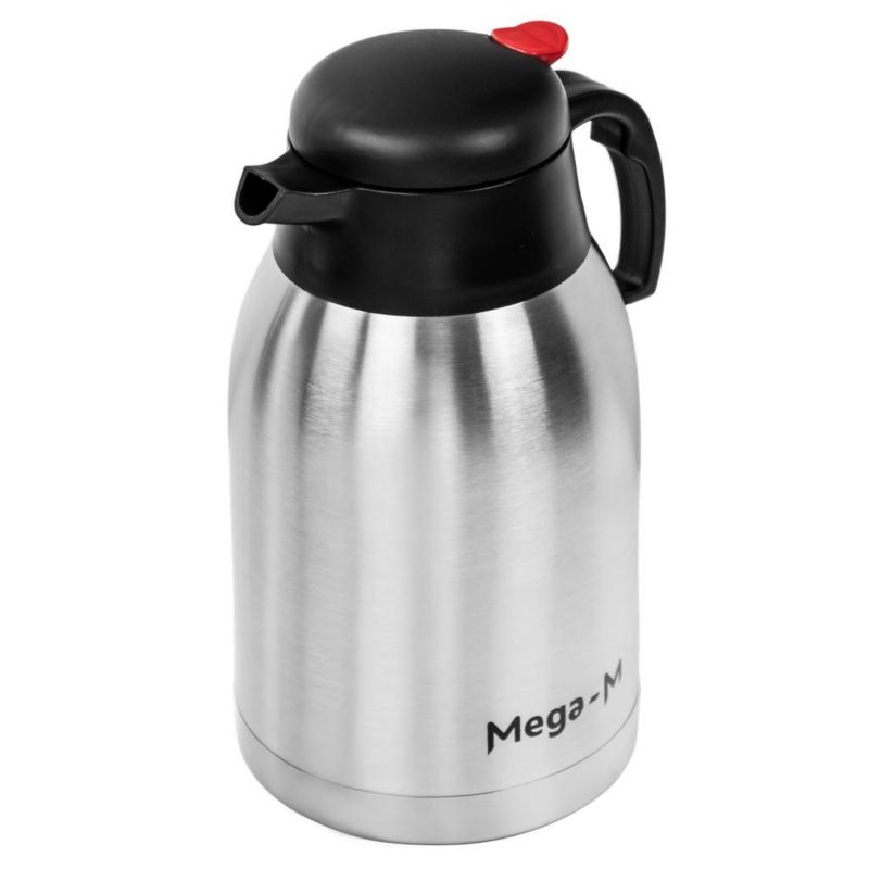 Termos Mega-M stołowy ze stali nierdzewnej z przyciskiem szczelny dzbanek do kawy i herbaty 1,5L 1szt.