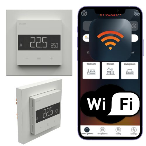 Termostat Heatit WiFi6 z czujnikiem 16A 3600W Biały 1 szt.