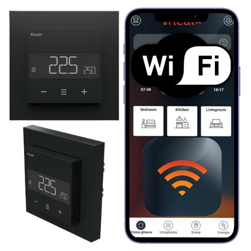 Termostat Heatit WiFi6 z czujnikiem 16A 3600W czarny 1 szt.