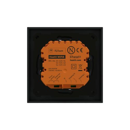 Termostat Heatit WiFi6 z czujnikiem 16A 3600W czarny 1 szt.
