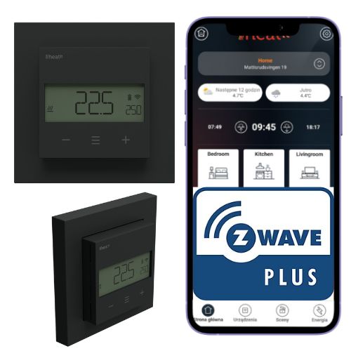 Termostat Heatit Z-Temp3 Z-Wave Bezprzewodowy do ogrzewania 1 szt.