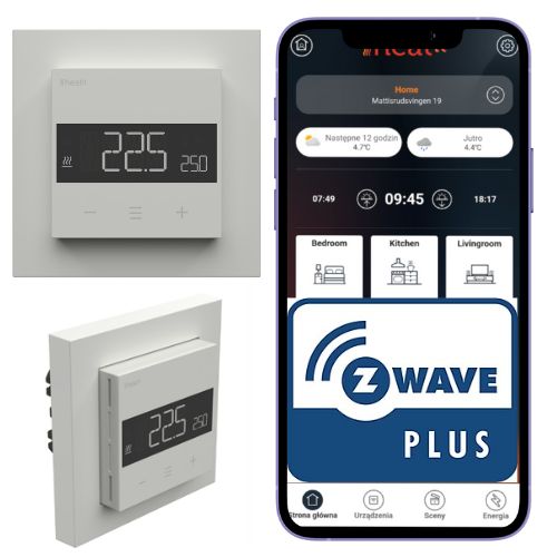 Termostat Heatit Z-TRM6 Z-Wave do ogrzewania podłogowego i elektrycznego 230V 16A 1 szt.