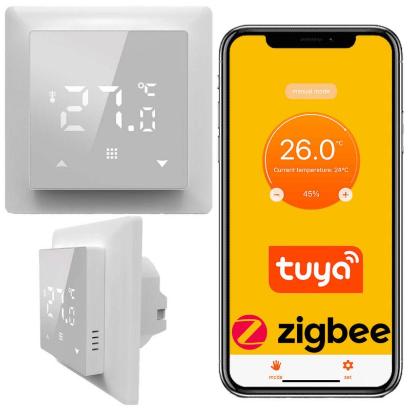 Termostat sterownik ogrzewania Sone Zigbee bez napięciowy Tuya NO/NC 230V 1 szt.