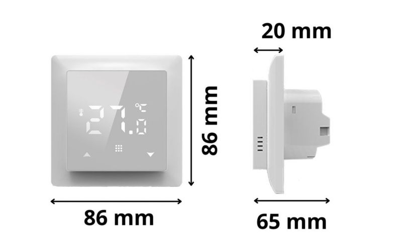 Termostat Sterownik ogrzewania Sone Zigbee Tuya TE-1Z przewodowy do podłogówki Biały 1 szt.