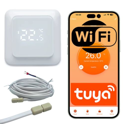 Termostat z czujnikiem podłogowym NTC Sone WiFi Tuya 16A 1 szt.