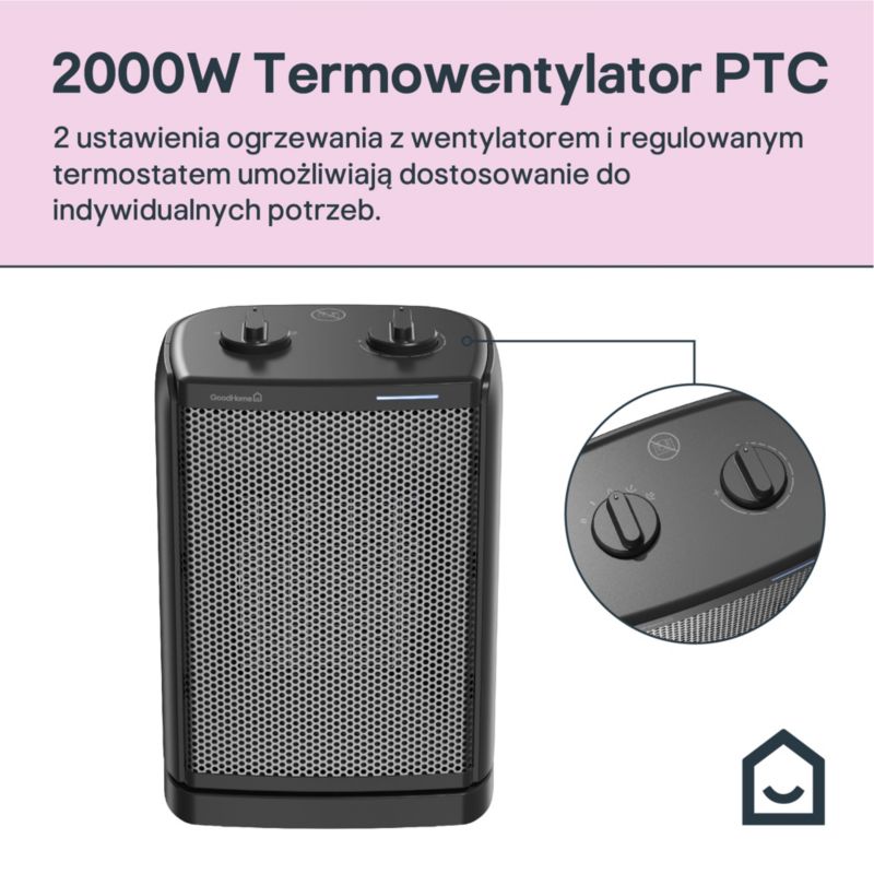 Termowentylator GoodHome 2000 W