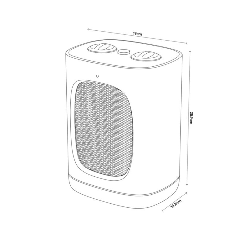 Termowentylator GoodHome PTC 2 kW biały