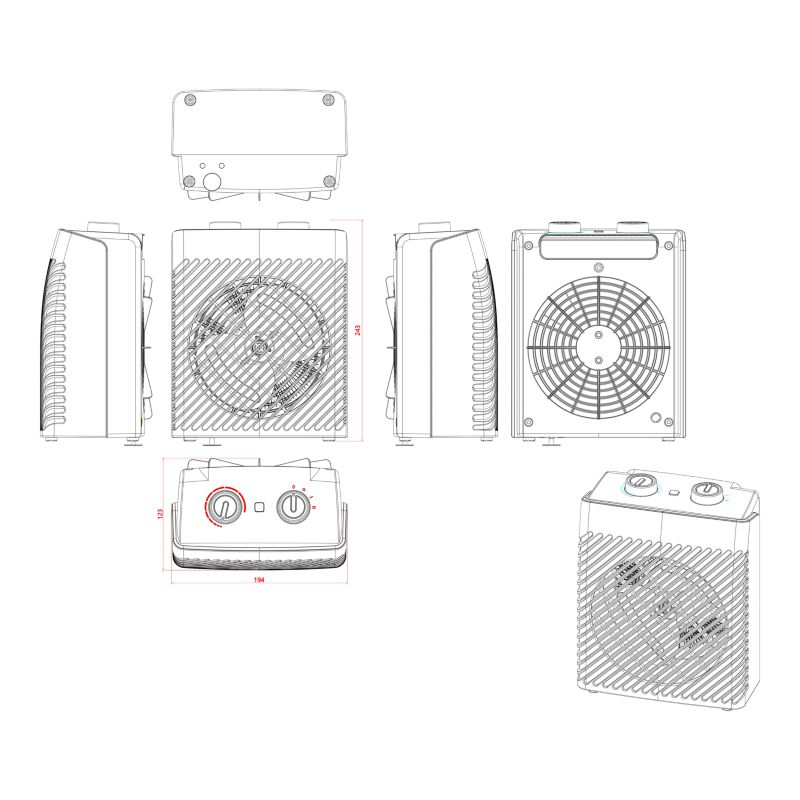 Termowentylator OPP 2000 W