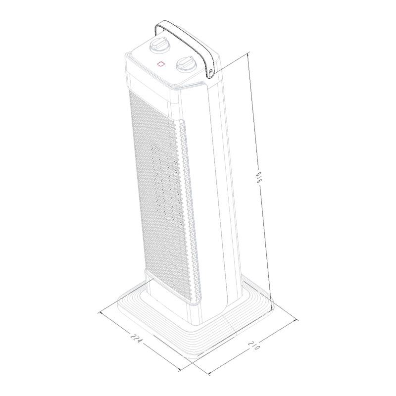 Termowentylator Wieża 2000 W