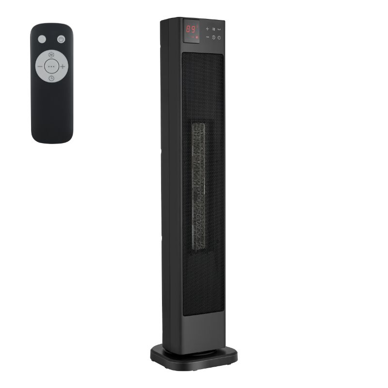 Termowentylator z pilotem, Midea, obrotowy 2000 W NTH20-22GR, czarny, 1 szt