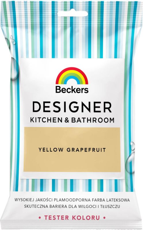 Tester farby Beckers Designer Kitchen & Bathroom yellow grapefruit 0,05 l
