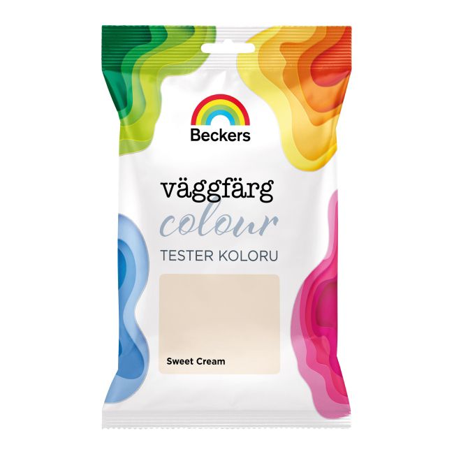 Tester farby Beckers Vaggfarg Colour sweet cream 0,05 l