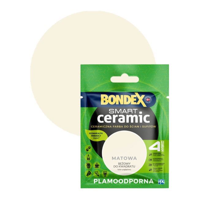 Tester farby Bondex Smart Ceramic beżowy do kwadratu 40 ml