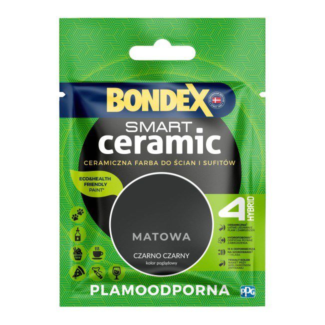 Tester farby Bondex Smart Ceramic czarno czarny 40 ml