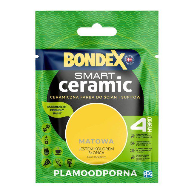 Tester farby Bondex Smart Ceramic jestem kolorem słońca 40 ml