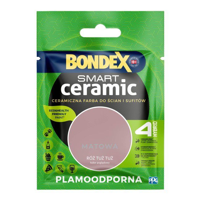 Tester farby Bondex Smart Ceramic róż tuż tuż 40 ml