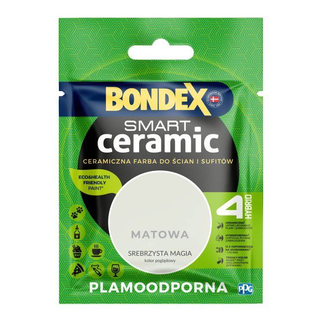 Tester farby Bondex Smart Ceramic srebrzysta magia 40 ml