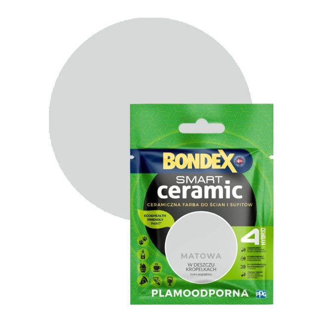 Tester farby Bondex Smart Ceramic w deszczu kropelkach 40 ml