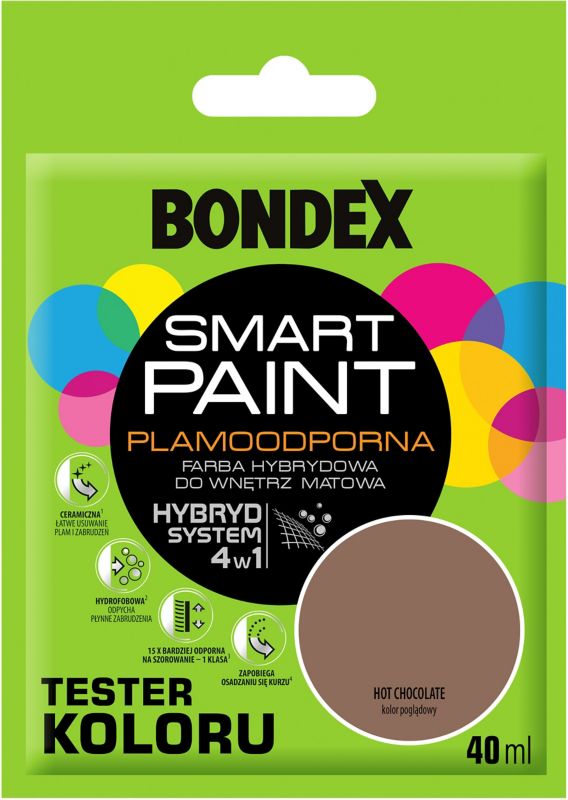 Tester farby Bondex Smart Paint hot chocolate 40 ml
