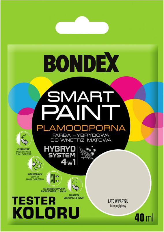 Tester farby Bondex Smart Paint lato w Paryżu 40 ml