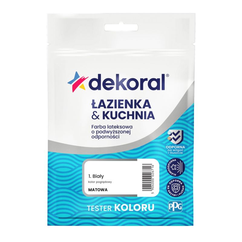 Tester farby Dekoral Łazienka & Kuchnia beżowy z klasą 30 ml