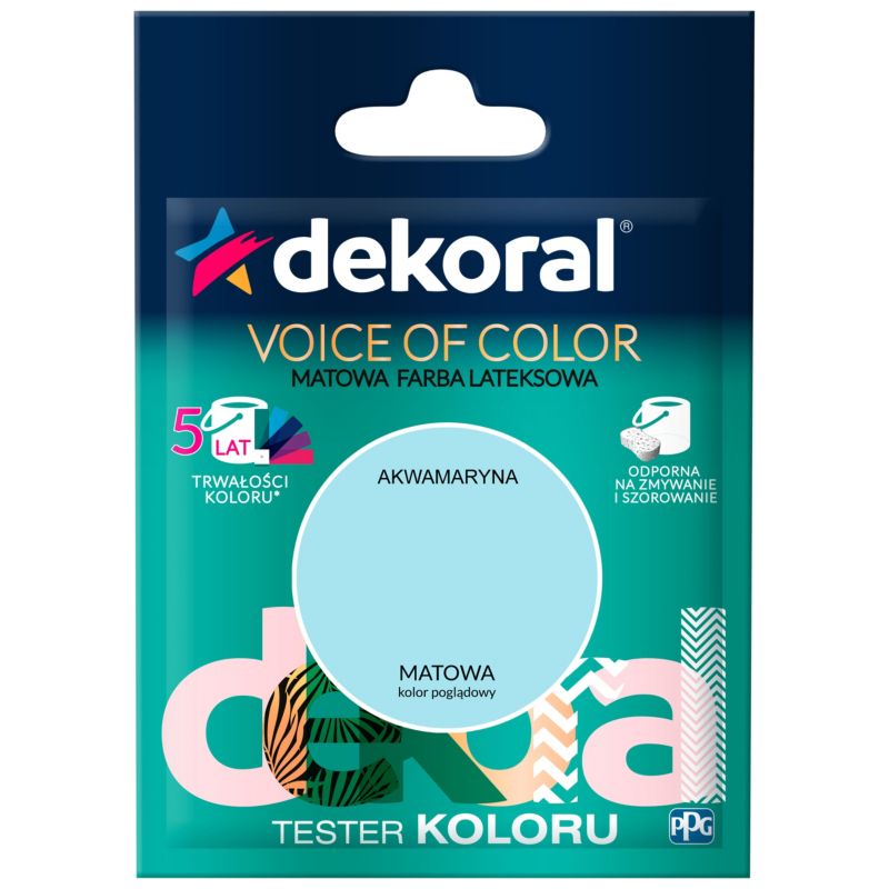 Tester farby Dekoral Voice of Color akwamaryna 0,05 l