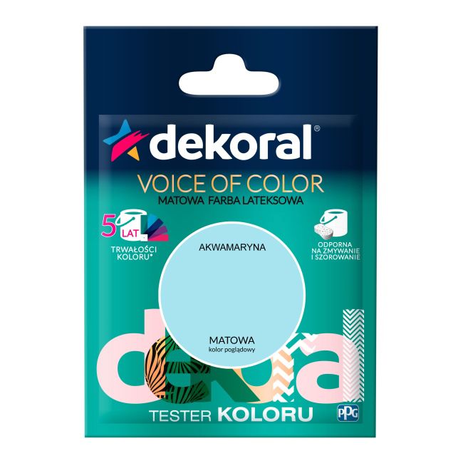 Tester farby Dekoral Voice of Color akwamaryna 0,05 l