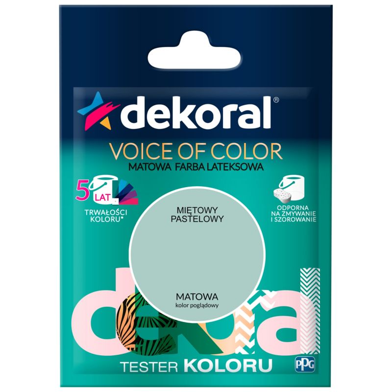 Tester farby Dekoral Voice of Color miętowy pastelowy 0,05 l
