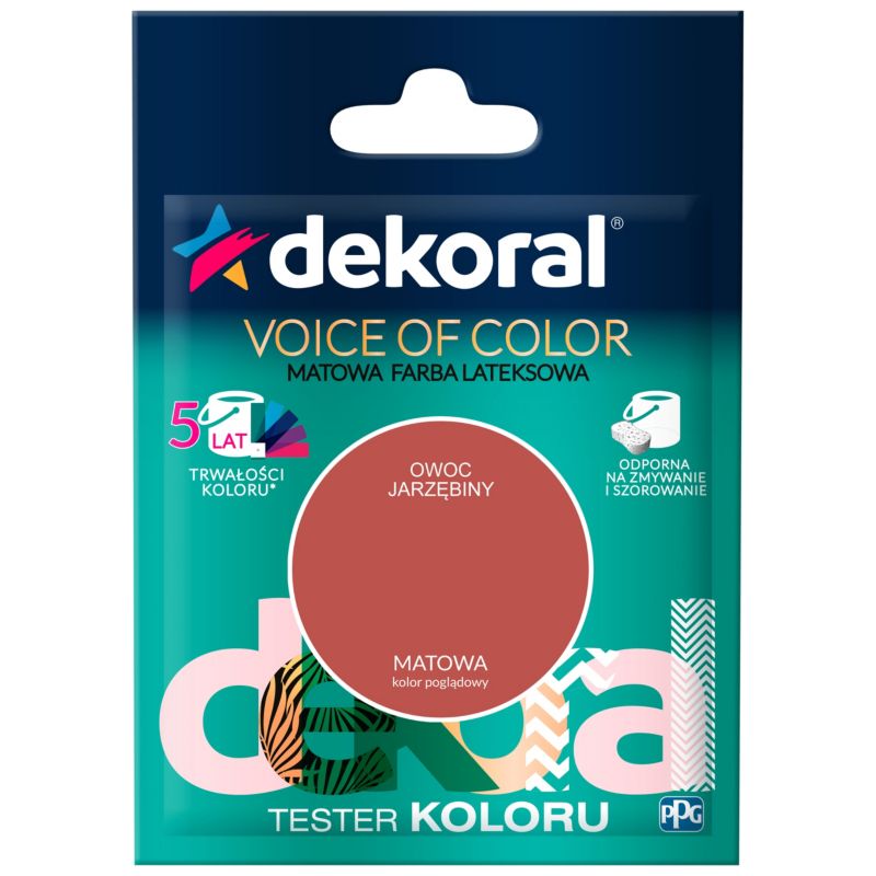 Tester farby Dekoral Voice of Color owoc jarzębiny 0,05 l