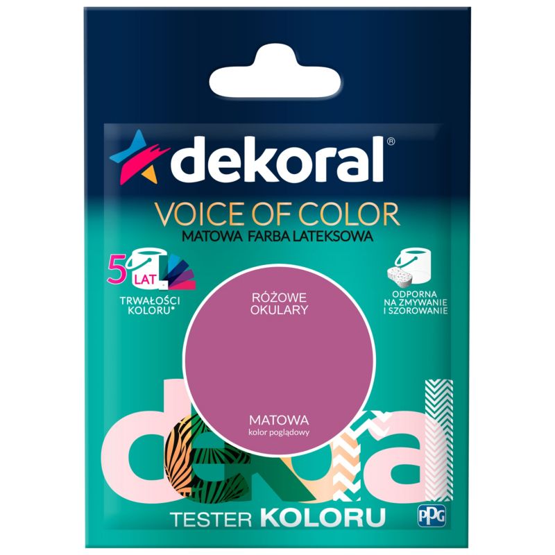 Tester farby Dekoral Voice of Color różowe okulary 0,05 l