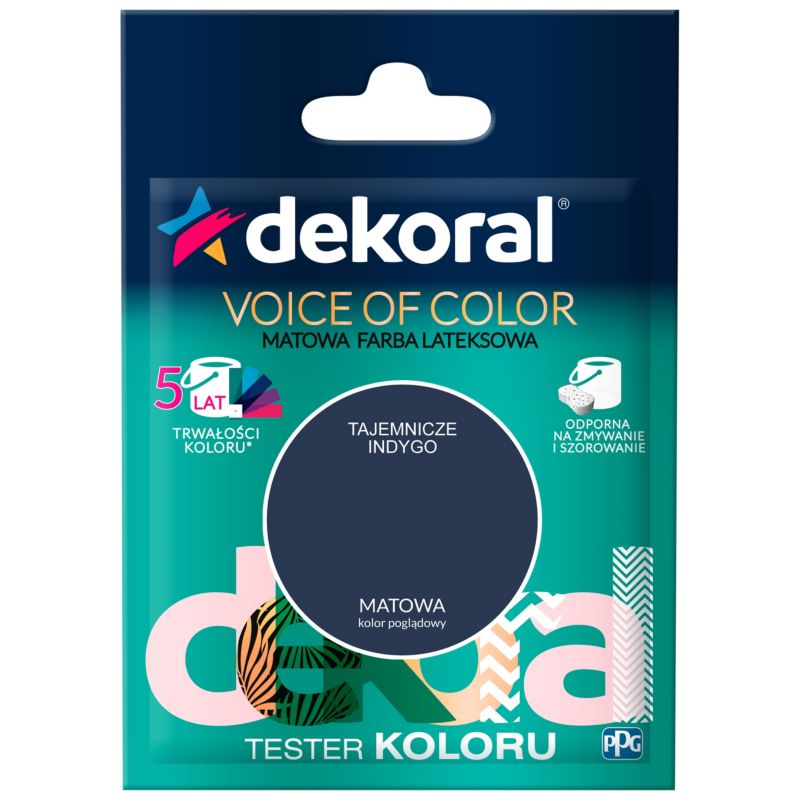 Tester farby Dekoral Voice of Color tajemnicze indygo 0,05 l
