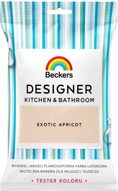 Tester farby kolorowej Beckers Designer Kitchen&Bathroom Exotic Apricot 0,05 l