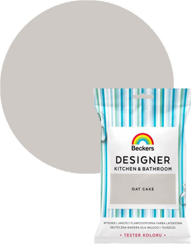 Tester farby kolorowej Beckers Designer Kitchen&Bathroom Oat Cake 0,05 l