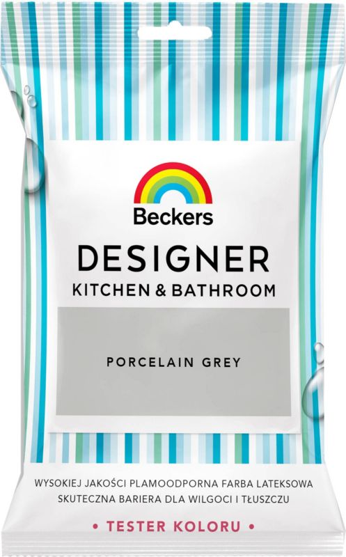 Tester farby kolorowej Beckers Designer Kitchen&Bathroom Porcelain Grey 0,05 l