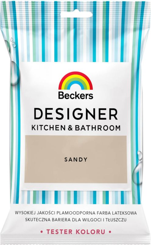 Tester farby kolorowej Beckers Designer Kitchen&Bathroom Sandy 0,05 l