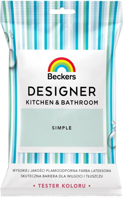 Tester farby kolorowej Beckers Designer Kitchen&Bathroom Simple 0,05 l