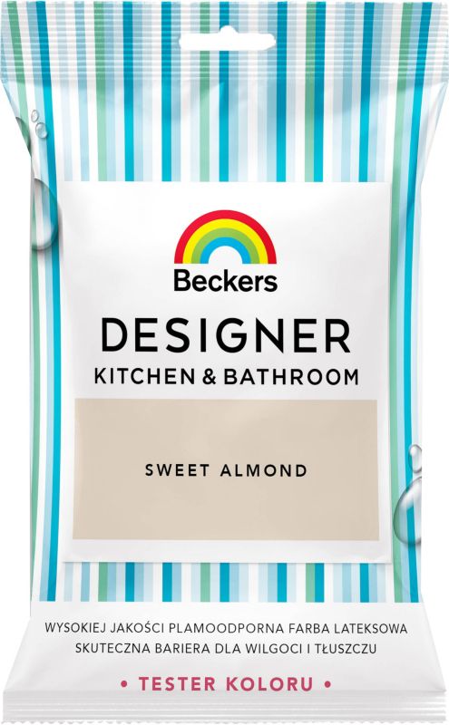 Tester farby kolorowej Beckers Designer Kitchen&Bathroom sweet almond 0,05 l