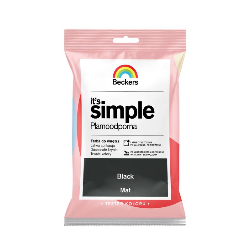 Tester farby kolorowej Beckers It's Simple black 0,05 l