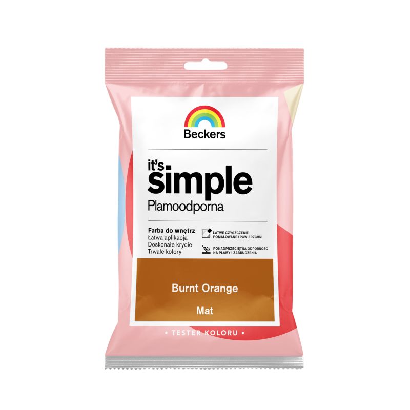 Tester farby kolorowej Beckers It's Simple burnt orange 0,05 l