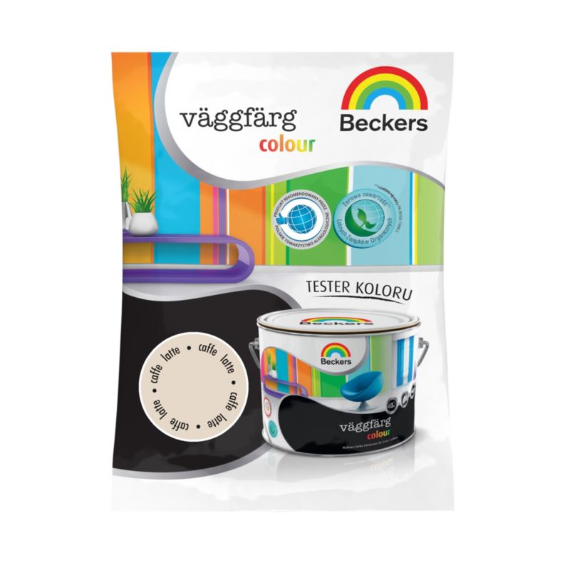 Tester farby kolorowej Beckers Vaggfarg Colour caffe latte 0,05 l