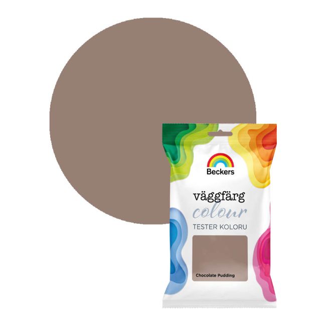 Tester farby kolorowej Beckers Vaggfarg Colour chocolate pudding 0,05 l